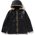 BAPE X OVO SYNTHETIC WASHABLE LEATHER SNOWBOARD JACKET MENS