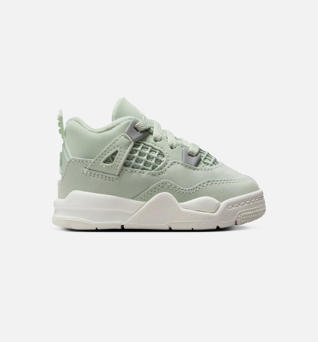 Air Jordan 4 Retro Abundance Infant/Toddler Lifestyle Shoe – Seafoam/Sail/Metallic Silver