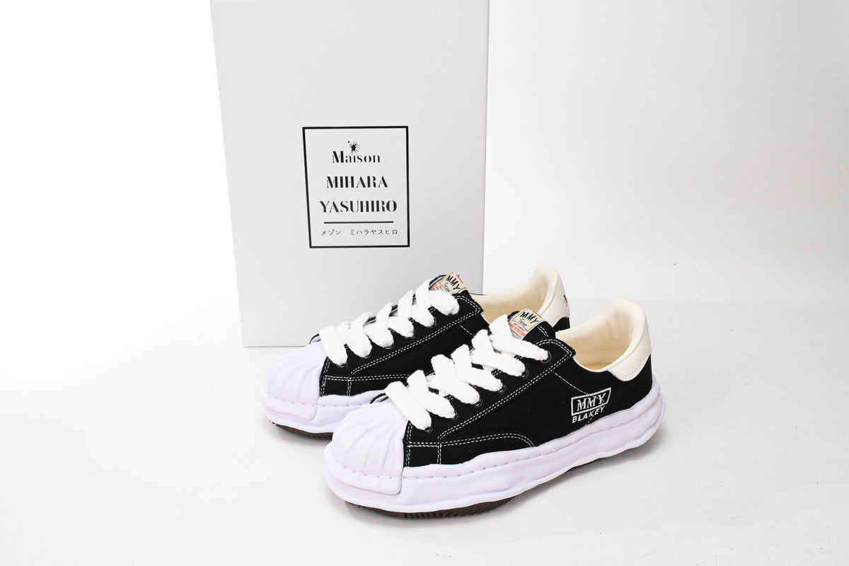 Rsnow Maison Mihara Yasuhiro Blakey OG Sole Canvas Low Black NO.762 A08FW735