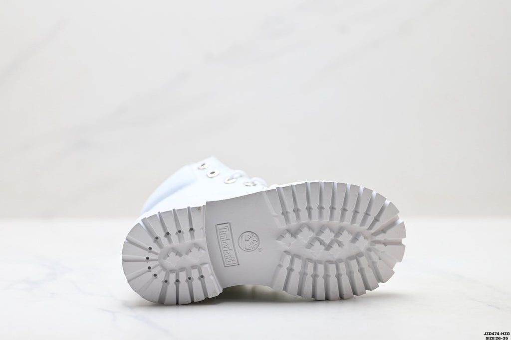 Timberland White Kids Premium Leather Boot