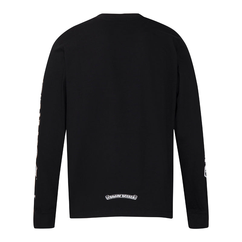Chrome Hearts Letter Neck Floral Long Sleeve T-Shirt 9011