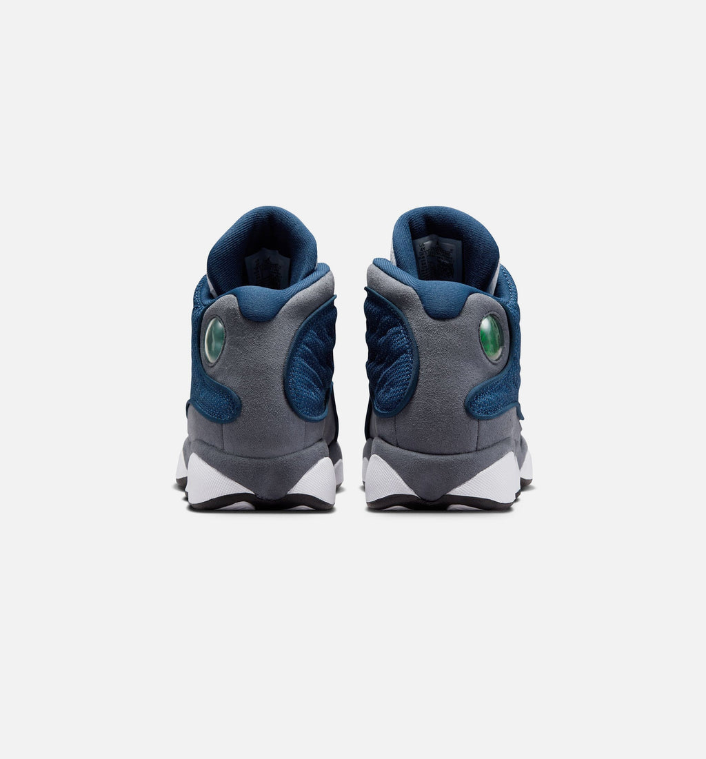 Air Jordan 13 Retro Navy And Flint Grey Grade School Lifestyle Shoes - Navy/University Blue/Flint Grey/White