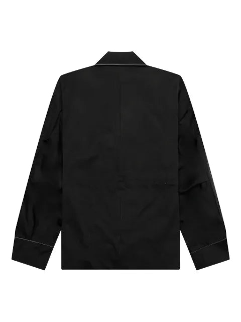 sacai contrasting-trim shirt jacket
