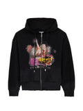 GCDS x Betty Boop zip-up cotton hoodie
