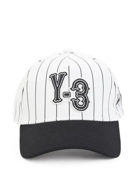 Y-3 baseball cap with pinstripes