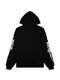 Pleasures skeleton print hooded sweatshirt