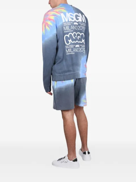 MSGM x Butter Studio tie-dye logo-detail sweatshirt