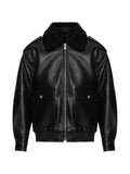 MISBHV shearling-collar leather jacket