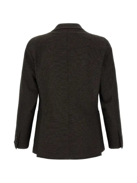 Tagliatore Montecarlo herringbone double-breasted blazer