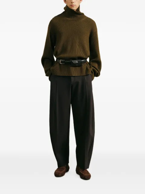 CROQUIS button-shoulder ribbed sweater