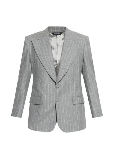 Dolce & Gabbana Martini single-breasted jacket in pinstripe flannel