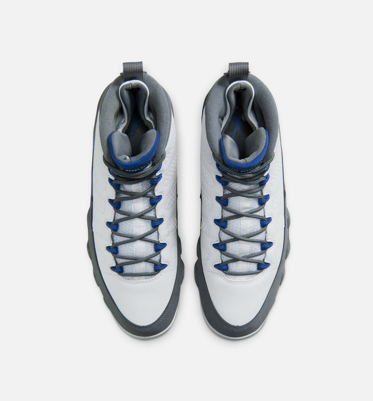 Air Jordan 9 Retro Flint Grey and French Blue Men's Sneakers - White/French Blue/Flint Grey