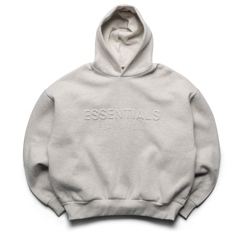 Fear Of God Essentials Embossed Classic Hoodie - Oatmeal Heather