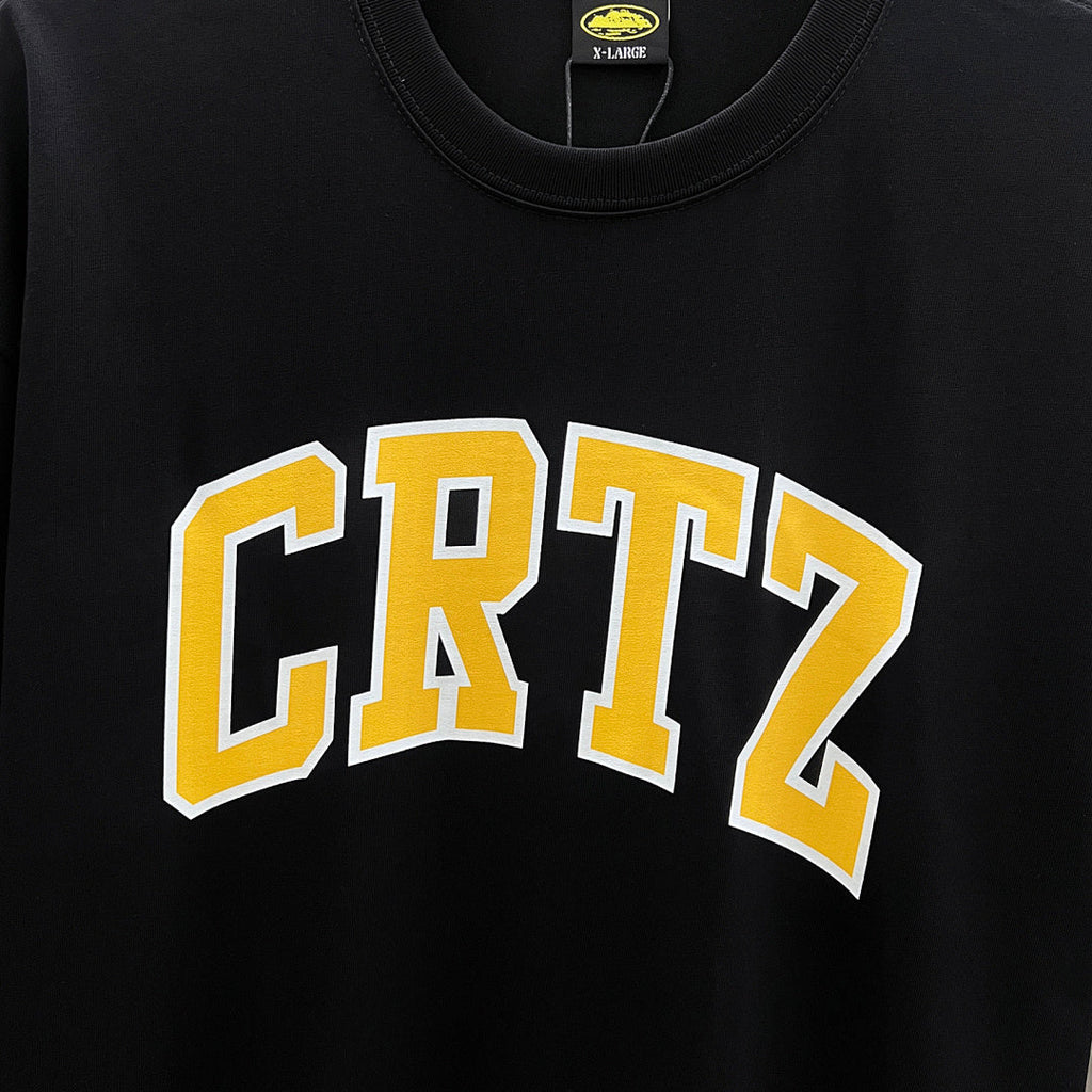 Corteiz CRTZ Arch Logo Oversized Tee – Black/Yellow