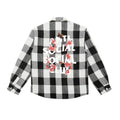 Anti Social Social Club Cherry Blossom Black White Plaid Flannel Shirt