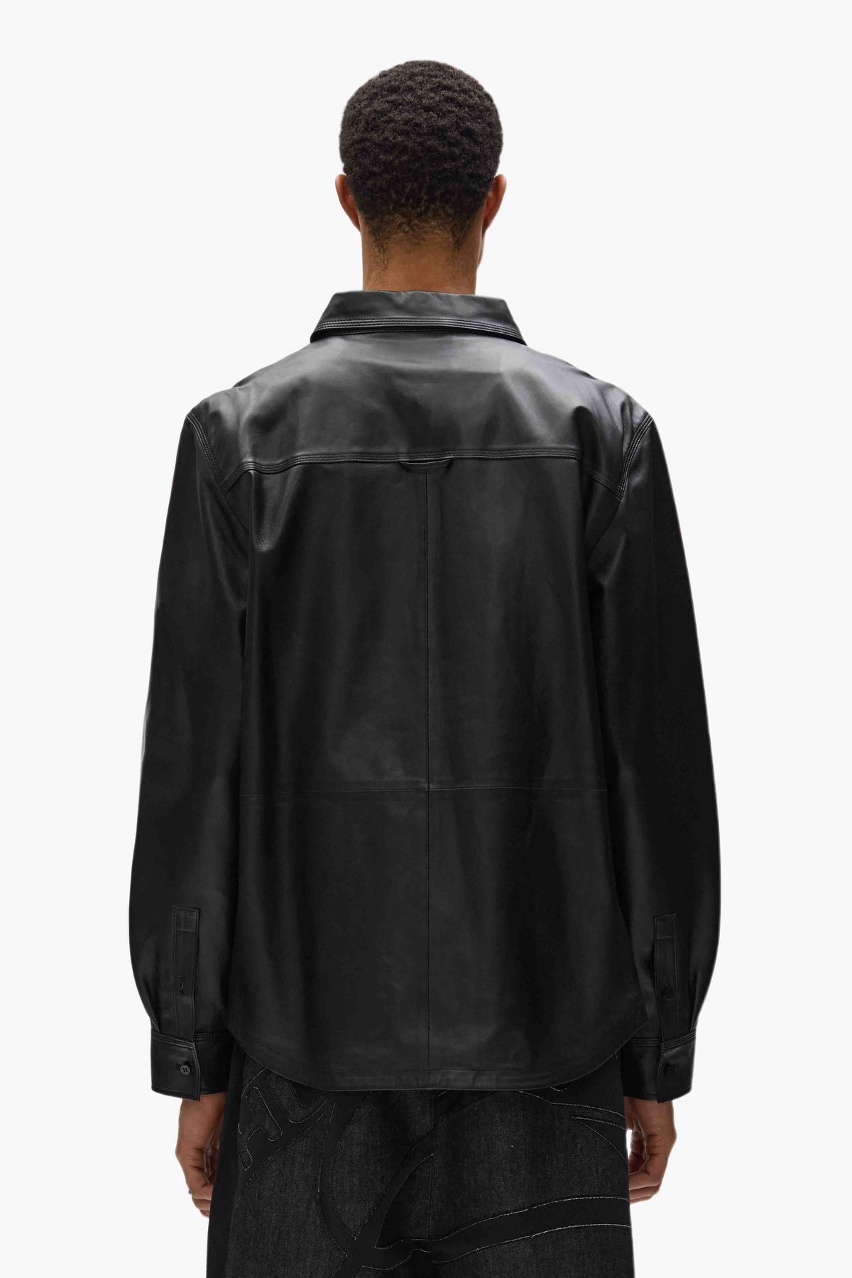 Leather Long Sleeve Shirt