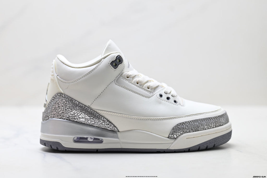Air Jordan 3 Retro White Sail Cement Sneakers