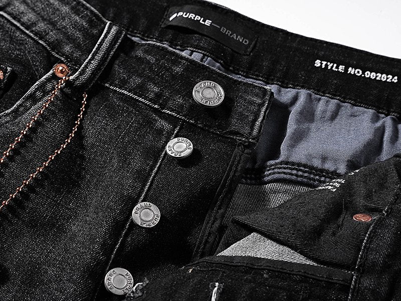 Purple Brand Black Distressed Jeans