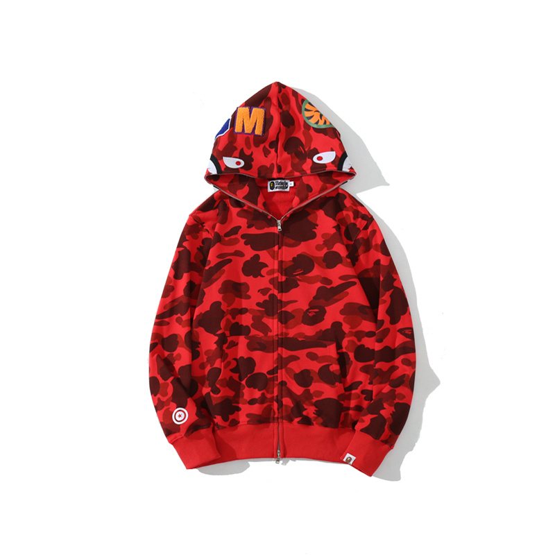 BAPE WGM Shark Camo Zip Hoodie