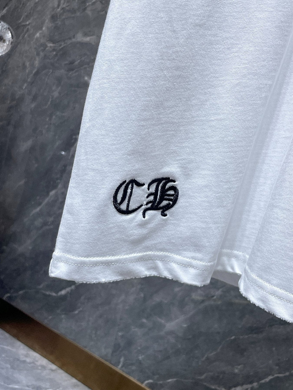 Chrome Hearts Floral Cross Embroidered Graphic T-Shirt