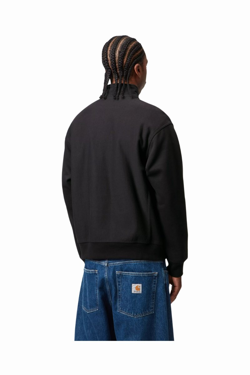 CARHARTT WIP HALF ZIP AMERICAN SCRIPT Black