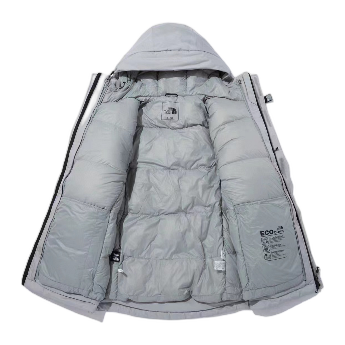 The North Face Himalayan Down Parka – Grey & White | 700-Fill Down