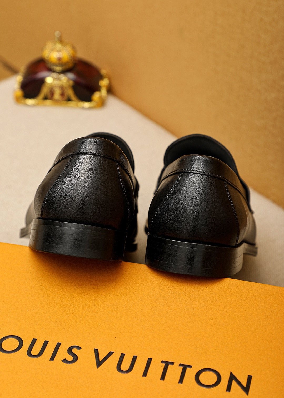 Louis Vuitton Black Metal Bar Loafers