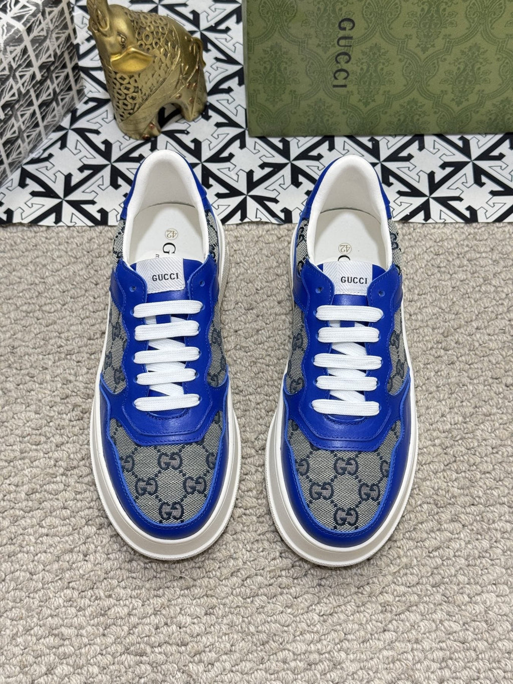 Gucci Patterned Low-Top Sneakers - Contrast Trim