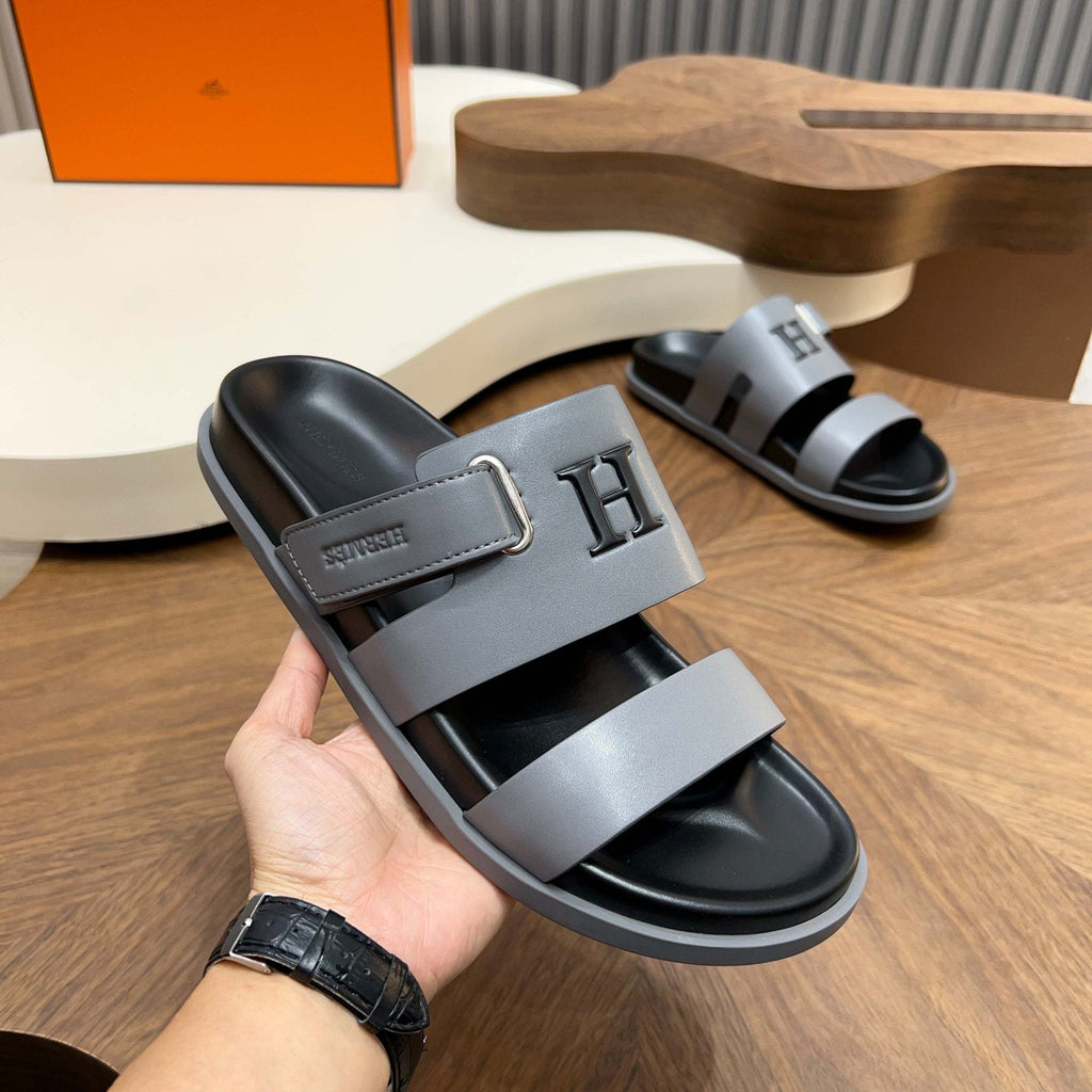 Hermès Men's Two-Strap Slide Sandals