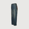 Louis Vuitton LV Leather Back Pocket Straight-Leg Jeans