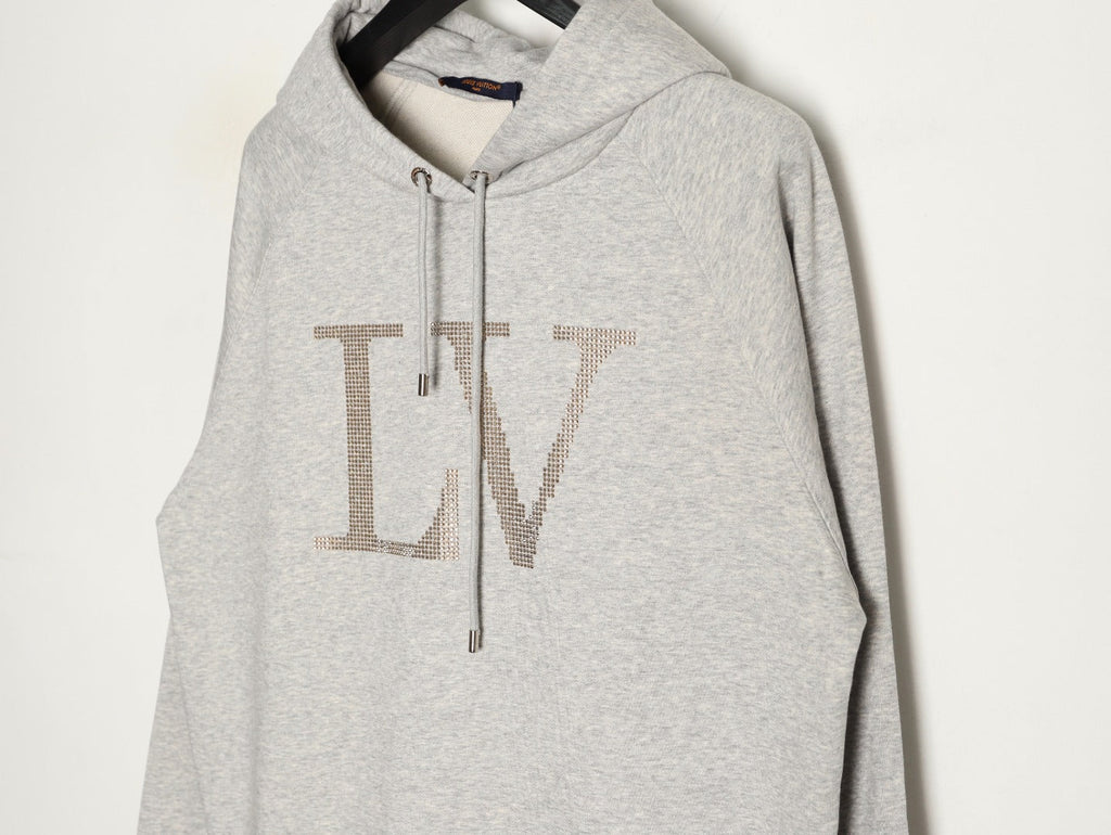 Louis Vuitton LV Lettering Pullover Hoodie - Light Gray